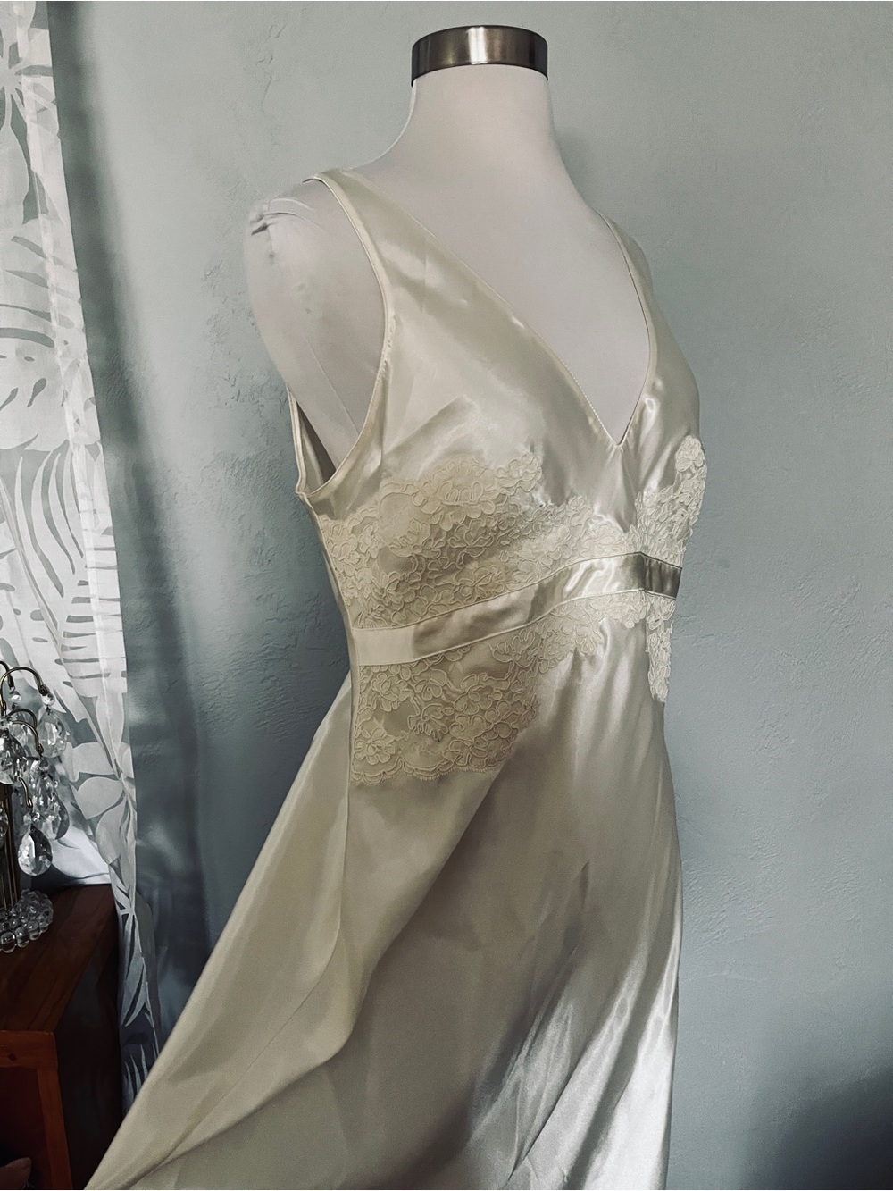 NWT Jones New York Intimates Bridal Slip Dress Nightgown Ivory Lingerie Sz L - Picture 7 of 9